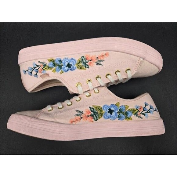 Keds Shoes Womens 10 Pink Kickstart Floral Embroidered Spring Faiy Cottage - Picture 7 of 9